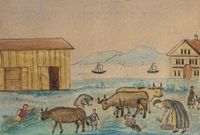 Das «Jahr ohne Sommer» 1816 führte in der Schweiz zu einer Hungerkrise. In der Ostschweiz war die Not so gross, dass die Menschen zusammen mit dem Vieh Gras assen. Quelle: Toggenburger Museum, Lichtensteig (idw)