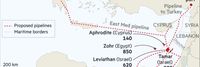 Die EastMed-Pipeline Bild: UM / Eigenes Werk