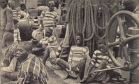 „Auf Deck eines Sklavendampfers im Kongogebiet“