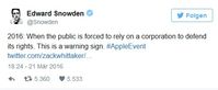 Bild: Screenshot Twitter-Account Snowden