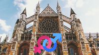 Bild: Westminster Abbey: Dominika Gregušová / Pexels; Symbole: Pixabay; Montage: AUF1 / Eigenes Werk