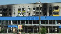Durch ukrainischen Beschuss beschädigte Häuser in Isjum, Juni 2022 Bild: Sputnik / RIA Nowosti