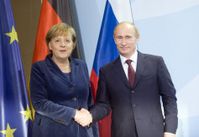 Bundeskanzlerin Angela Merkel mit dem russischen Ministerpräsidenten Wladimir Putin. Bild: REGIERUNGonline/Bergmann