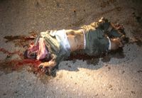 Eine Leiche, getötet durch eine Detonation (Symbolbild)