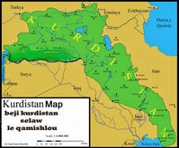 Karte von Kurdistan