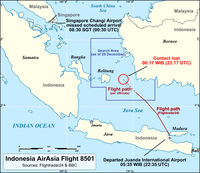 Indonesia-AirAsia-Flug 8501 (Flugnummer QZ8501) war ein Linienflug der Fluggesellschaft Indonesia AirAsia vom Flughafen Juanda in Surabaya auf der indonesischen Hauptinsel Java zum Flughafen Singapur. Am 28. Dezember 2014 verschwand ein Airbus A320 auf dieser Linie.