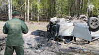 Das gesprengte Auto des Schriftstellers Sachar Prilepin Bild: Sputnik / Russisches Ermittlungskommitee