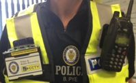 Körperkamera eines Polizeibeamten in West Midlands (Großbritannien)