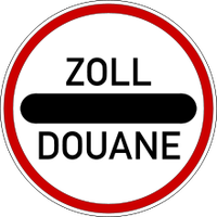 Zeichen 392 – Zollstelle aus der deutschen Straßenverkehrsordnung Bild: de.wikipedia.org