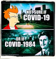 Du bist dir nicht sicher ob es COVID-19 oder doch eher COVID-1984 ist? (Symbolbild)