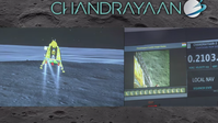 Landing der indischen Mondsonde Bild: Youtube, ISRO-Official