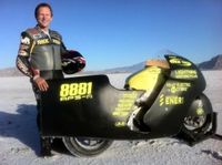 Paul Thede: Fuhr in den Bonneville Salt Flats zum Weltrekord. Bild: Race Tech