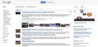 Screenshot von der Google News Webseite