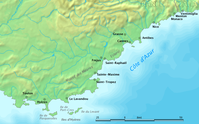 Karte der Côte d’Azur