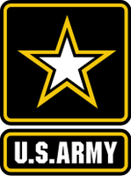 Wie die Air Force verwendet die United States Army in der Öffentlichkeitsarbeit nicht das Wappen ihres Ministerialressorts, sondern ein modernes, firmenähnliches Logo.