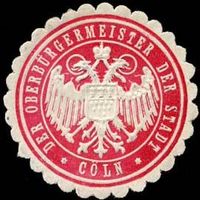 Siegel des Oberbürgermeister der Stadt Köln (Cöln) (Symbolbild)