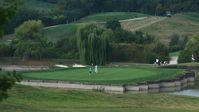 Das elfte Grün in Form eines Keilerkopfes ist das Markenzeichen des GC Hardenberg / Bild: "obs/Deutscher Golf Verband (DGV)/DGV/STEBL"