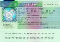 Deutsches Schengen Visum in einer älteren Version
