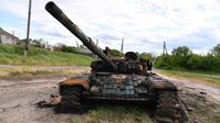 Ein zerstörter ukrainischer Panzer (Symbolbild) Bild: Sputnik / Wiktor Antonjuk