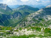 Lechquellengebirge, Blick ins Lechtal