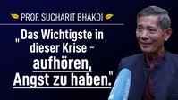 Bild: SS Video: "Prof. Sucharit Bhakdi: „Das Wichtigste in dieser Krise – aufhören, Angst zu haben.“" (www.kla.tv/23850) / Eigenes Werk