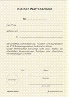 Kleiner Waffenschein Vorderseite, gültig seit 2011