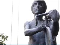 Lichtbild der Skulptur aus der Rheinpfalz vom 07.September 2022 Bild: Polizei