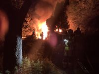 Brand eines Gartenhauses Bild: Feuerwehr