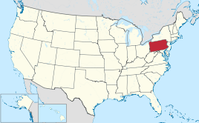 Lage von Pennsylvania in den Vereinigten Staaten Bild: TUBS / de.wikipedia.org