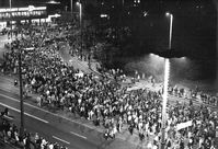 Die Montagsdemonstrationen waren ein bedeutender Bestandteil der Friedlichen Revolution in der DDR im Herbst 1989.