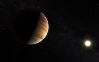 Künstlerische Darstellung des Exoplaneten 51 Pegasi b.