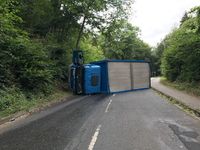 Umgekippter LKW Bild: Polizei