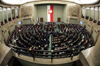 Plenarsaal des Sejm in Polen