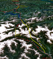 Der neue Gotthard-Basistunnel bildet zusammen mit dem geplanten Zimmerberg-Basistunnel den nördlichen Teil der Gotthardachse der NEAT.