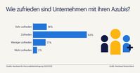 81% der deutschen Unternehmen sind zufrieden mit ihren Auszubildenden.
