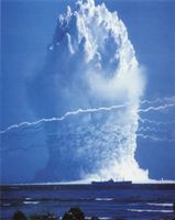 Unterwasserexplosion des Hardtack Umbrella Atombomben Tests 1958 (Symbolbild)
