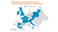 In 13 europäischen Ländern wie Frankreich, Italien, Österreich, Irland, Portugal und Großbritannien gehört die Immunisierung gegen Meningokokken B bereits zum Standardimpfprogramm für Säuglinge.