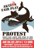 Groß-Demo in Berlin gegen japanische Delfinmassaker - Protestaufruf auf Facebook