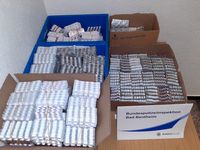 Sichergestellte verschreibungspflichtige Tabletten / Bild: Bundespolizei