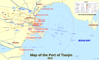 Karte vom Hafen von Tianjin