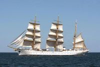 Das Segelschulschiff Gorch Fock nach seiner Werftzeit unter Segeln in der Kieler Bucht. Bild: Ann-Kathrin Fischer / Marine