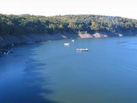 Blick von der Staumauer auf den Edersee