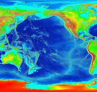 Höhenkarte des Pazifischen Ozeans Bild: de.wikipedia.org