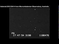 Screenshot aus dem Youtube Video "Asteroid 2012 DA14 "15.02.2013""