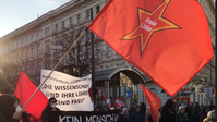 Freie Linke auf einer Demonstration in Österreich