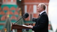 Wladimir Putin bei seiner Ansprache am 9. Mai 2022 auf dem Roten Platz in Moskau Bild:  Sputnik / Michail Metzel