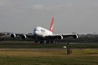 Der erste Quantas A380 bei der Landung in Sydney. Bild: Qantas Airways Limited