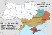 Der Krieg in der Ostukraine (auch Krieg im Donbass) ist ein bewaffneter Konflikt in den östlichen Gebieten der Ukraine.