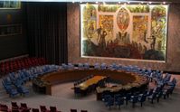 Sitzungssaal des Sicherheitsrates im UN-Hauptquartier in New York