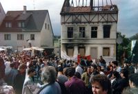 Gemeinsame Demonstration von Deutschen und Türken am Tatort im Juni 1993